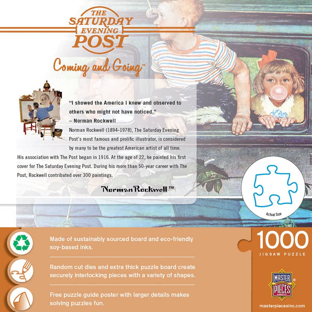 Saturday Evening Post - Coming and Going 1000 Piece Jigsaw Puzzle