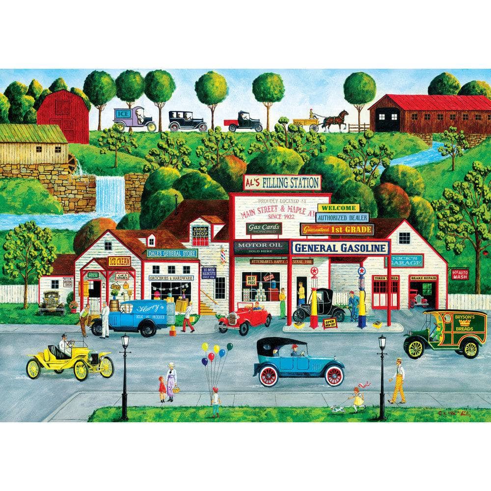 Hometown Gallery - The Old Filling Station 1000 Piece Jigsaw Puzzle