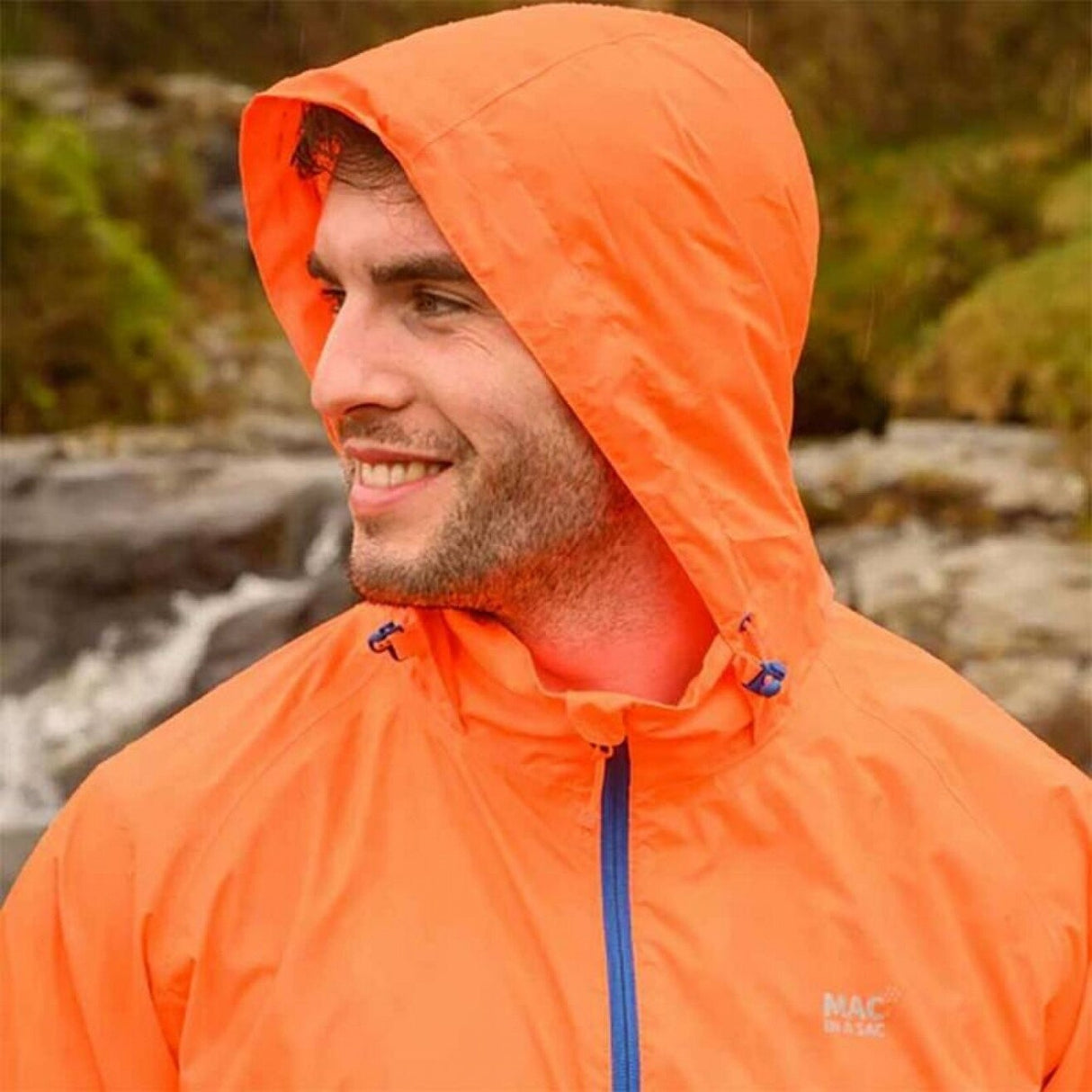 Neon Orange Mac-In-A -Sac Origin II Rain Coat