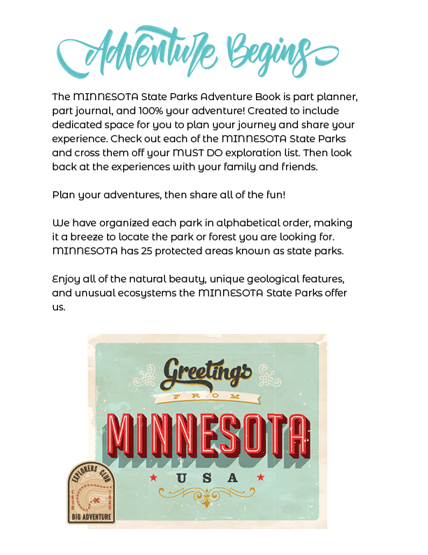 Minnesota State Parks - Adventure Planning Journal