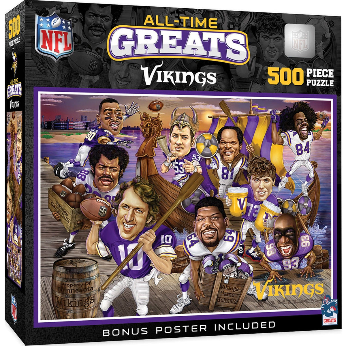 Minnesota Vikings - All-Time Greats 500 Piece Jigsaw Puzzle
