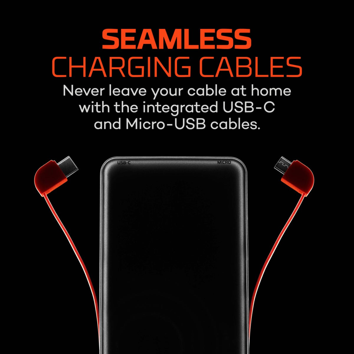 10K Portable Power Bank W? built in Cables ( 37 Watt-Hours)