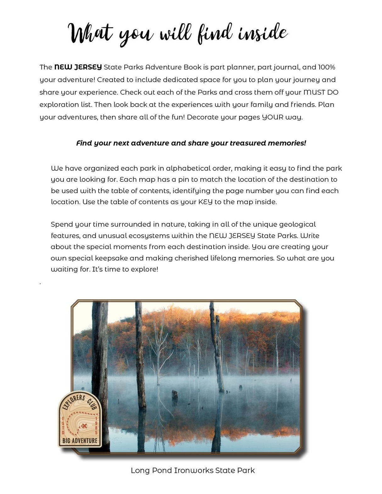 New Jersey State Parks - Adventure Planning Journal