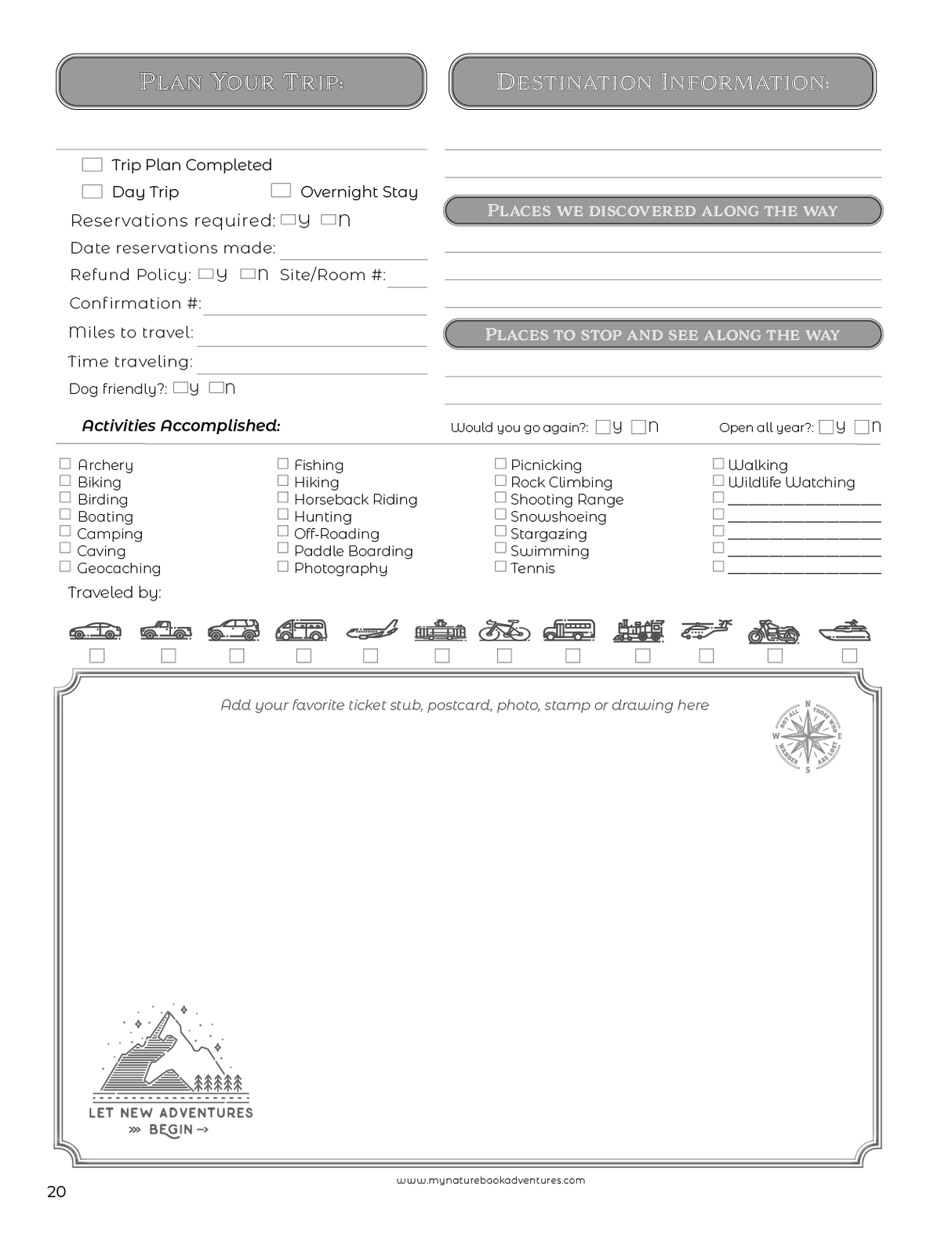 New Jersey State Parks - Adventure Planning Journal