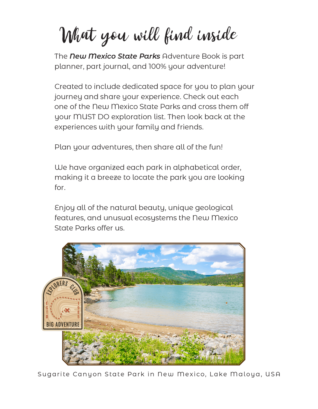 New Mexico State Parks - Adventure Planning Journal