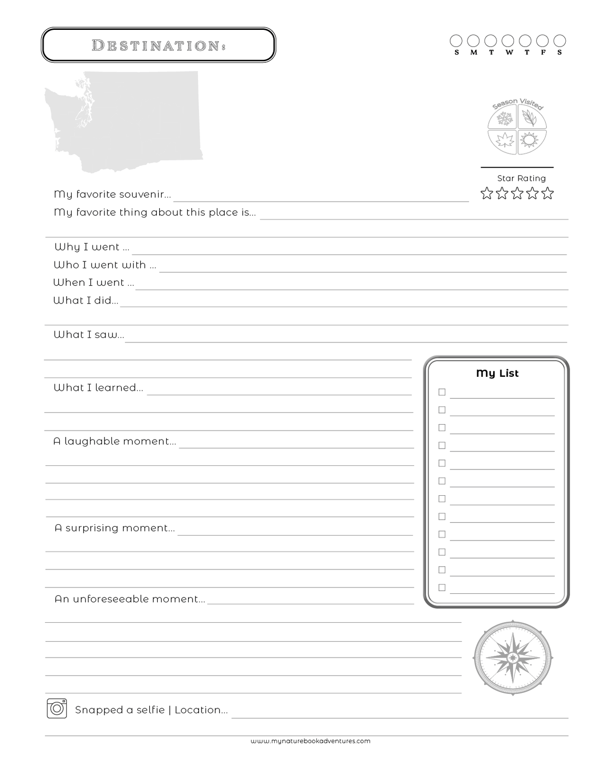 New - Washington State Parks - Adventure Book