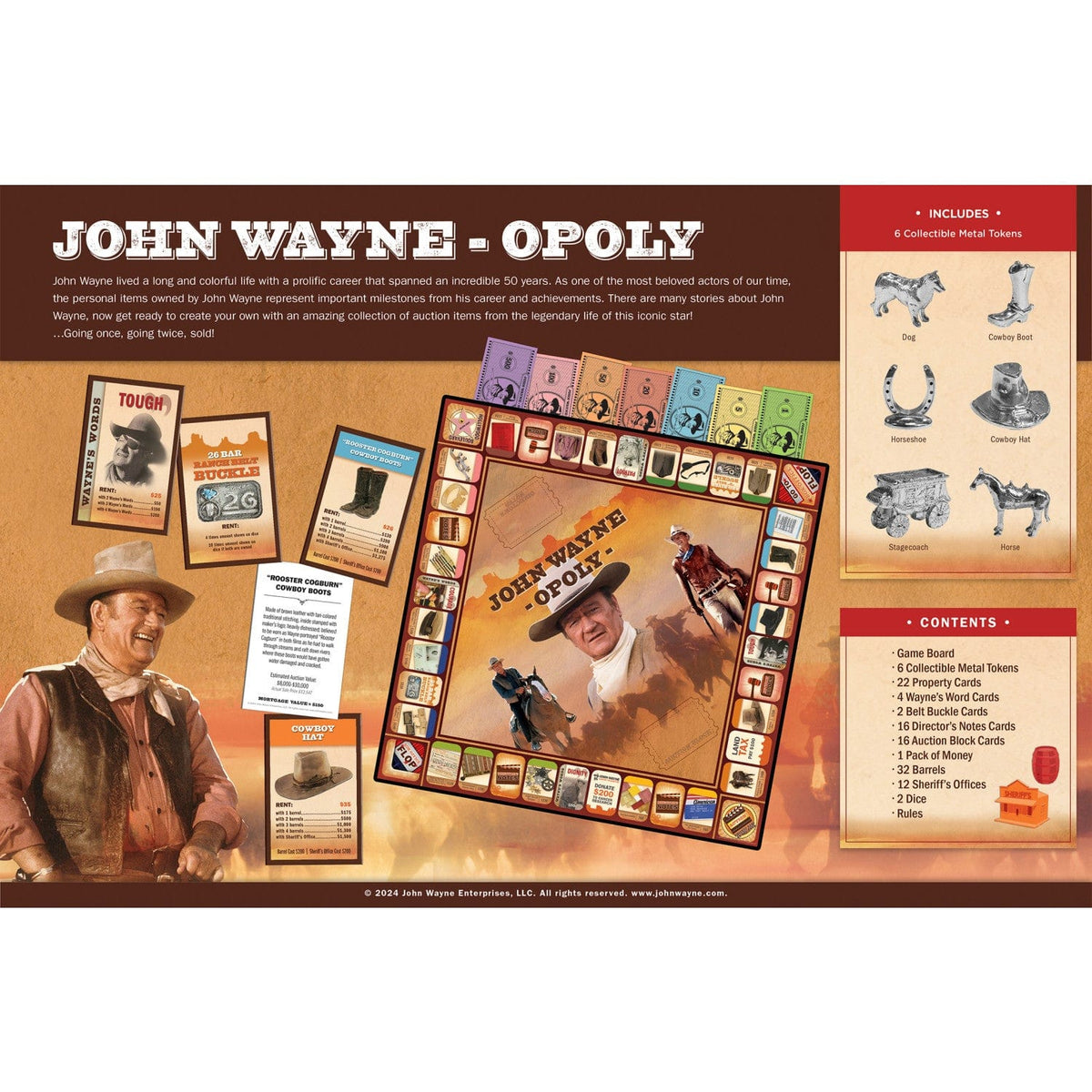 John Wayne Opoly Board Game