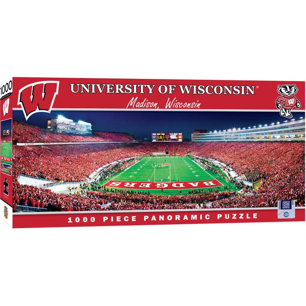 Wisconsin Badgers - 1000 Piece Panoramic Jigsaw Puzzle - End View