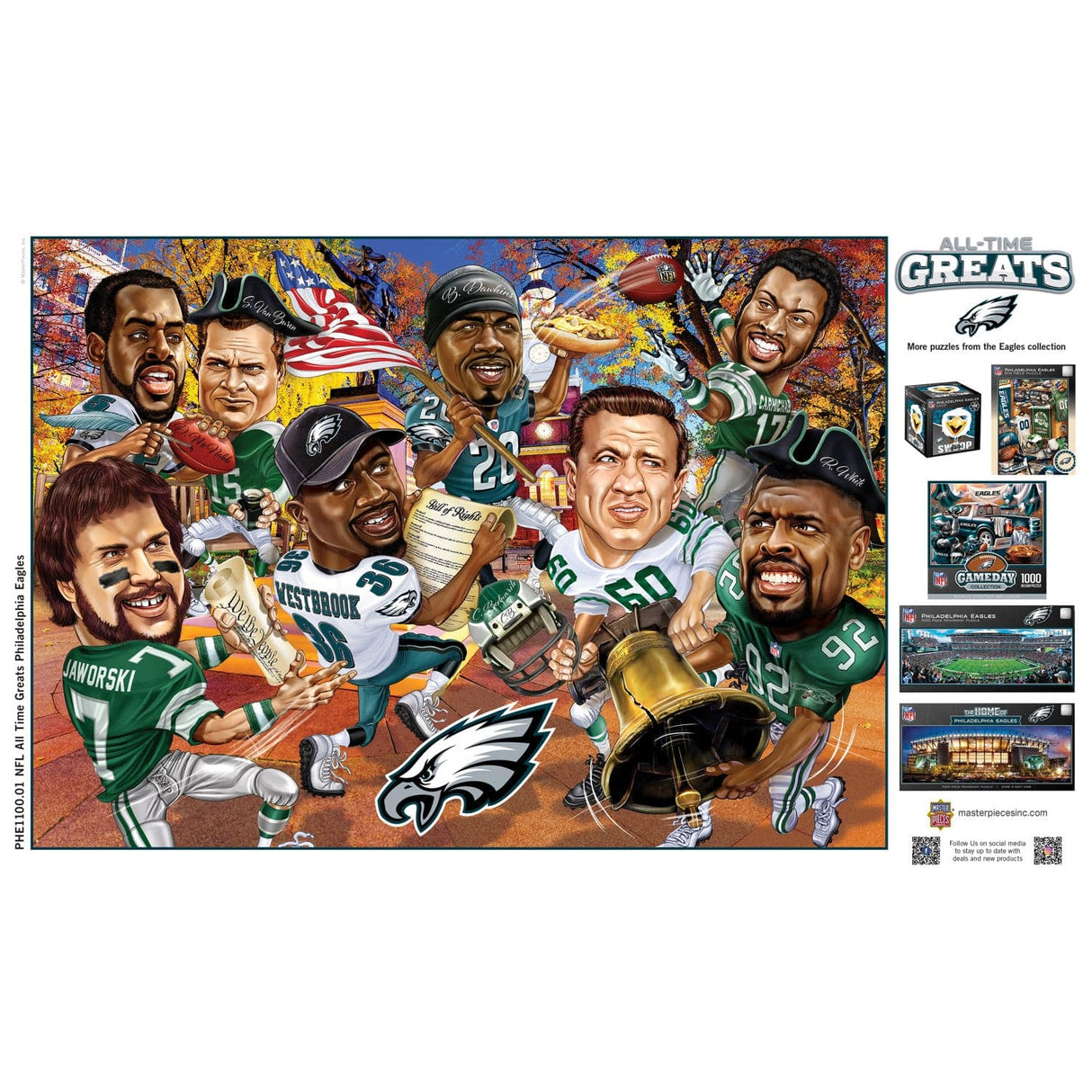 Philadelphia Eagles - All-Time Greats 500 Piece Jigsaw Puzzle