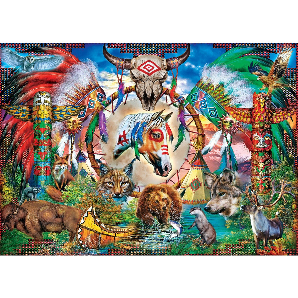 Tribal Spirit - Spirit Animals 500 Piece Jigsaw Puzzle