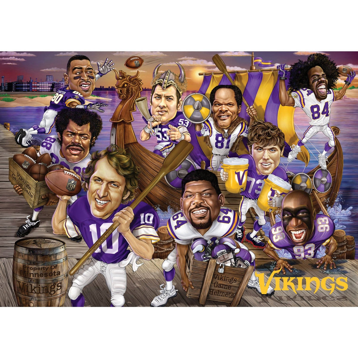 Minnesota Vikings - All-Time Greats 500 Piece Jigsaw Puzzle