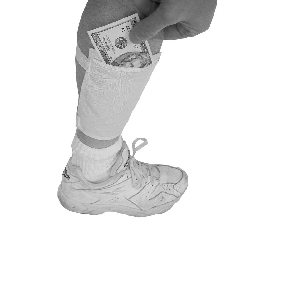 6 3/4" Natural, Leg Money Pouch, Canvas