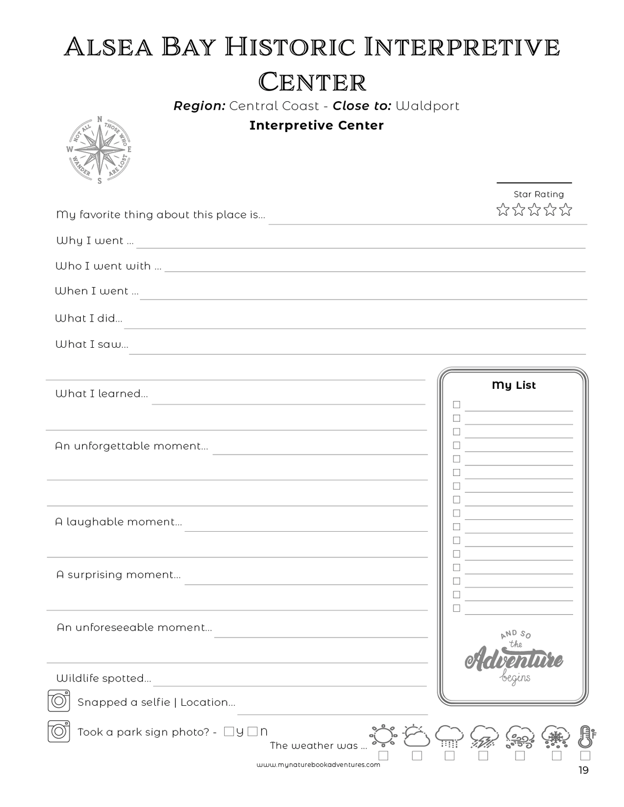 Oregon State Parks - Adventure Planning Journal