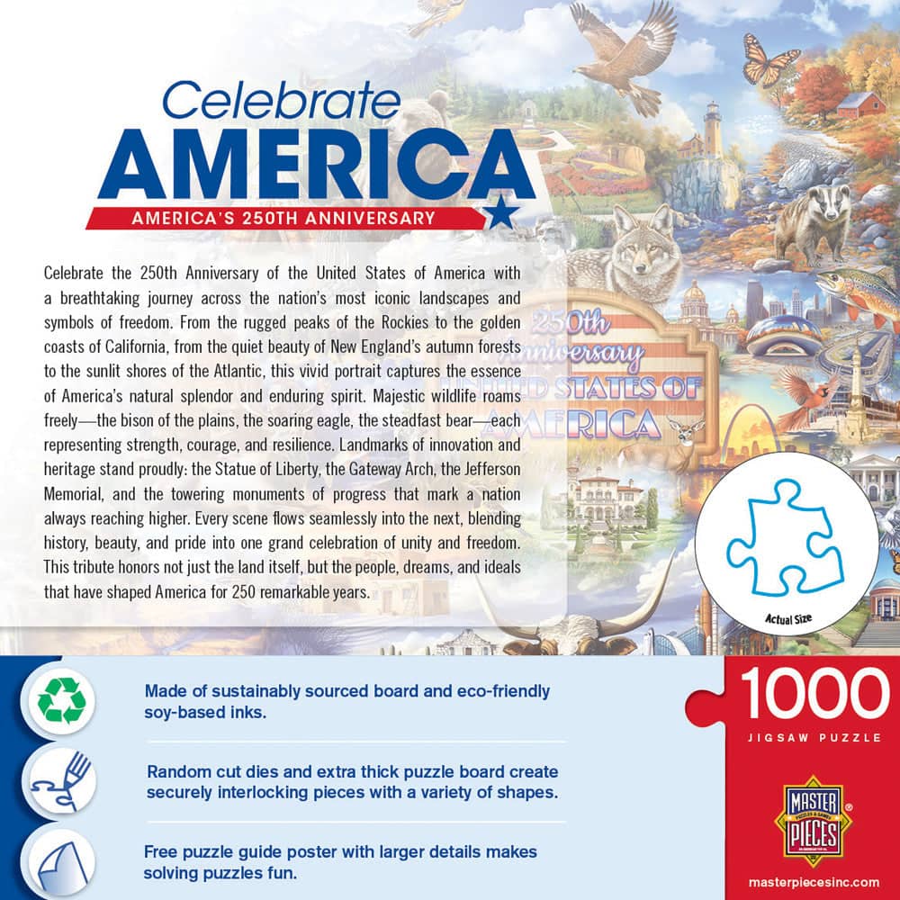 Celebrate America - America's 250th Anniversary 1000 Piece Jigsaw Puzzle