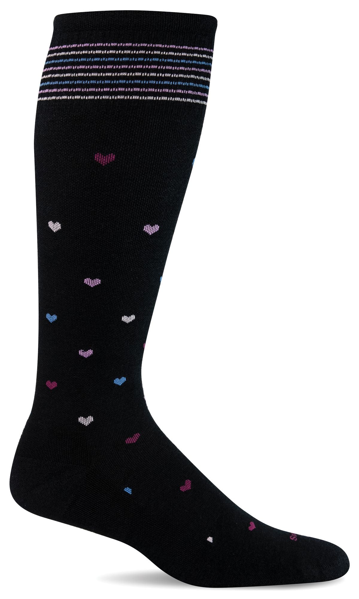 Women's Full Heart | Moderate Graduated Compression Socks - Wide Calf Fit by Sockwell