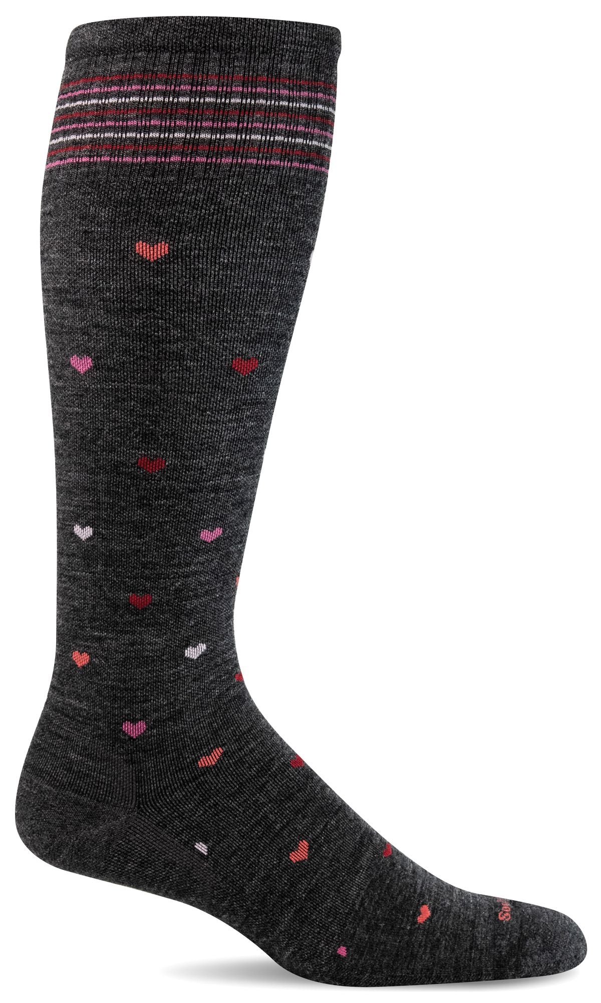 Women's Full Heart | Moderate Graduated Compression Socks - Wide Calf Fit by Sockwell