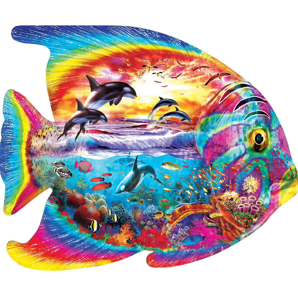 Shapes - Tropical Menagerie 1000 Piece Shaped Jigsaw Puzzle