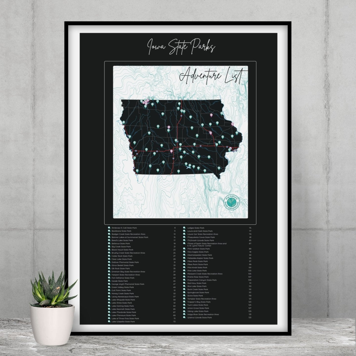 POSTER - Iowa State Parks Adventure List