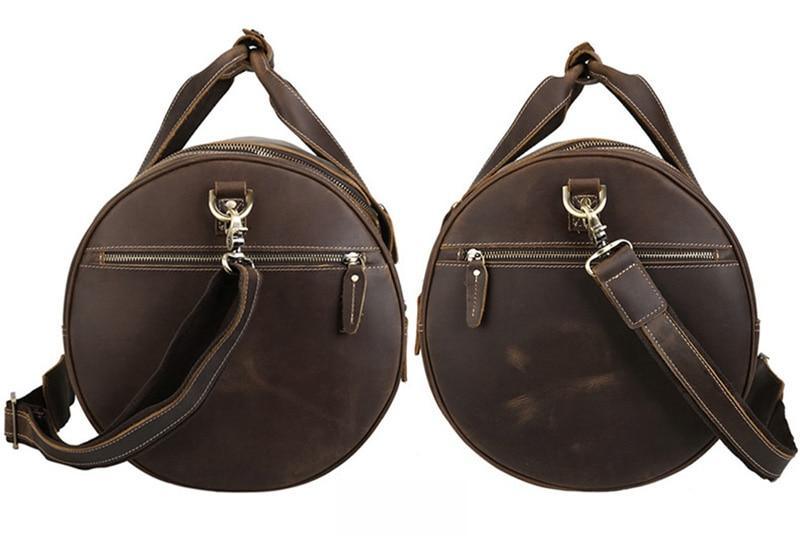 The Wainwright Weekender | Round Vintage Leather Weekender