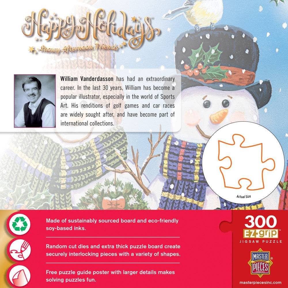 Happy Holidays - Snowy Afternoon Friends 300 Piece EZ Grip Jigsaw Puzzle