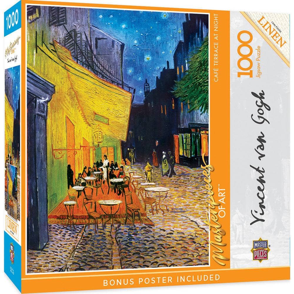 MasterPieces of Art - Cafe Terrace at Night 1000 Piece Jigsaw Puzzle