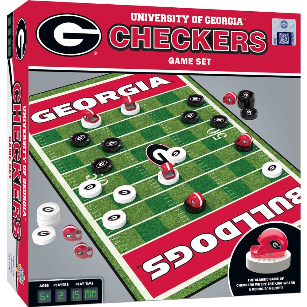 Georgia Bulldogs Checkers Board Game