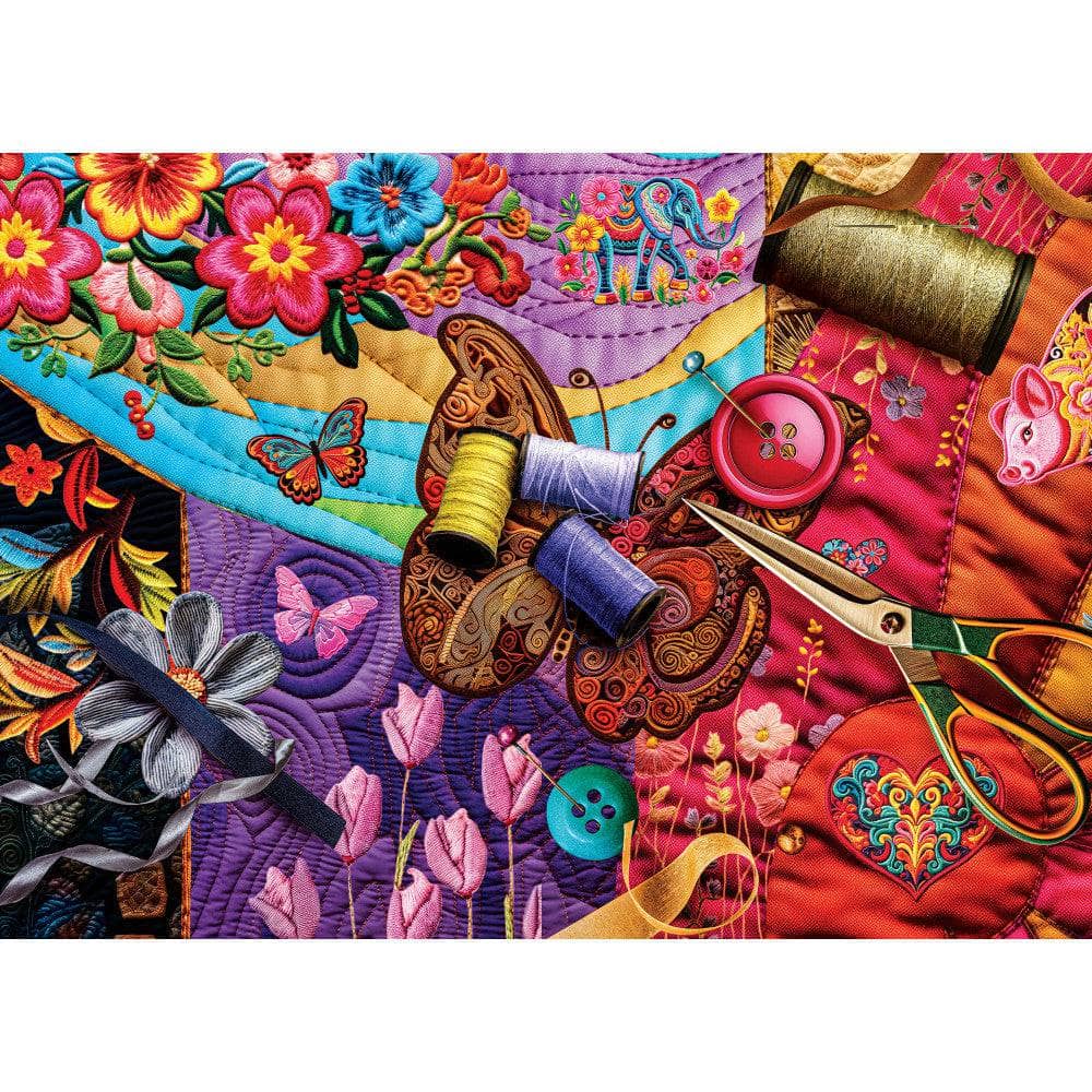 Quilted - Patchwork Gardens 1000 Piece Jigsaw Puzzle