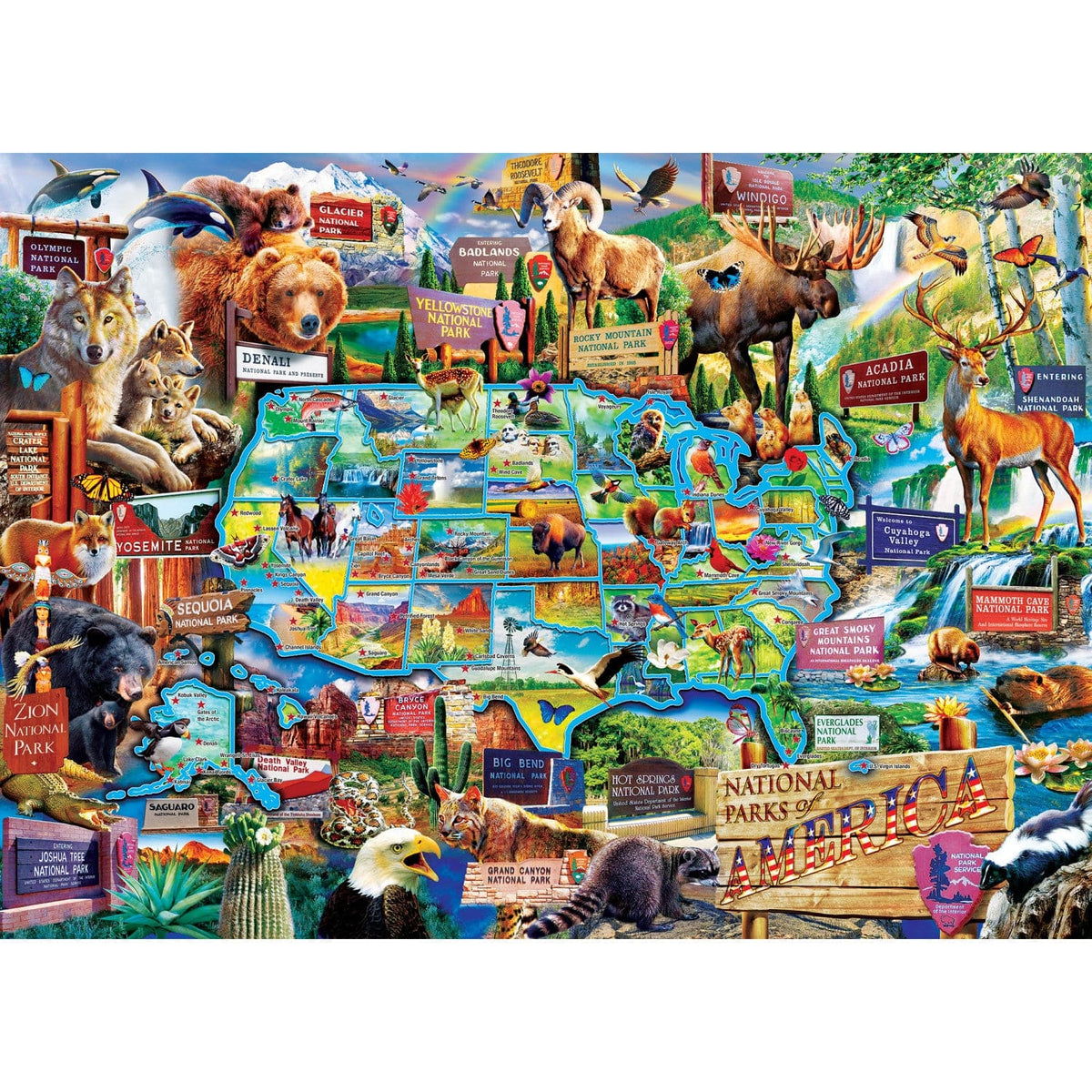 National Parks of America 1000 Piece Jigsaw Puzzle