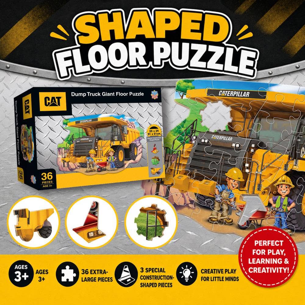 CAT - Dump Truck 36 Piece Floor Jigsaw Puzzle