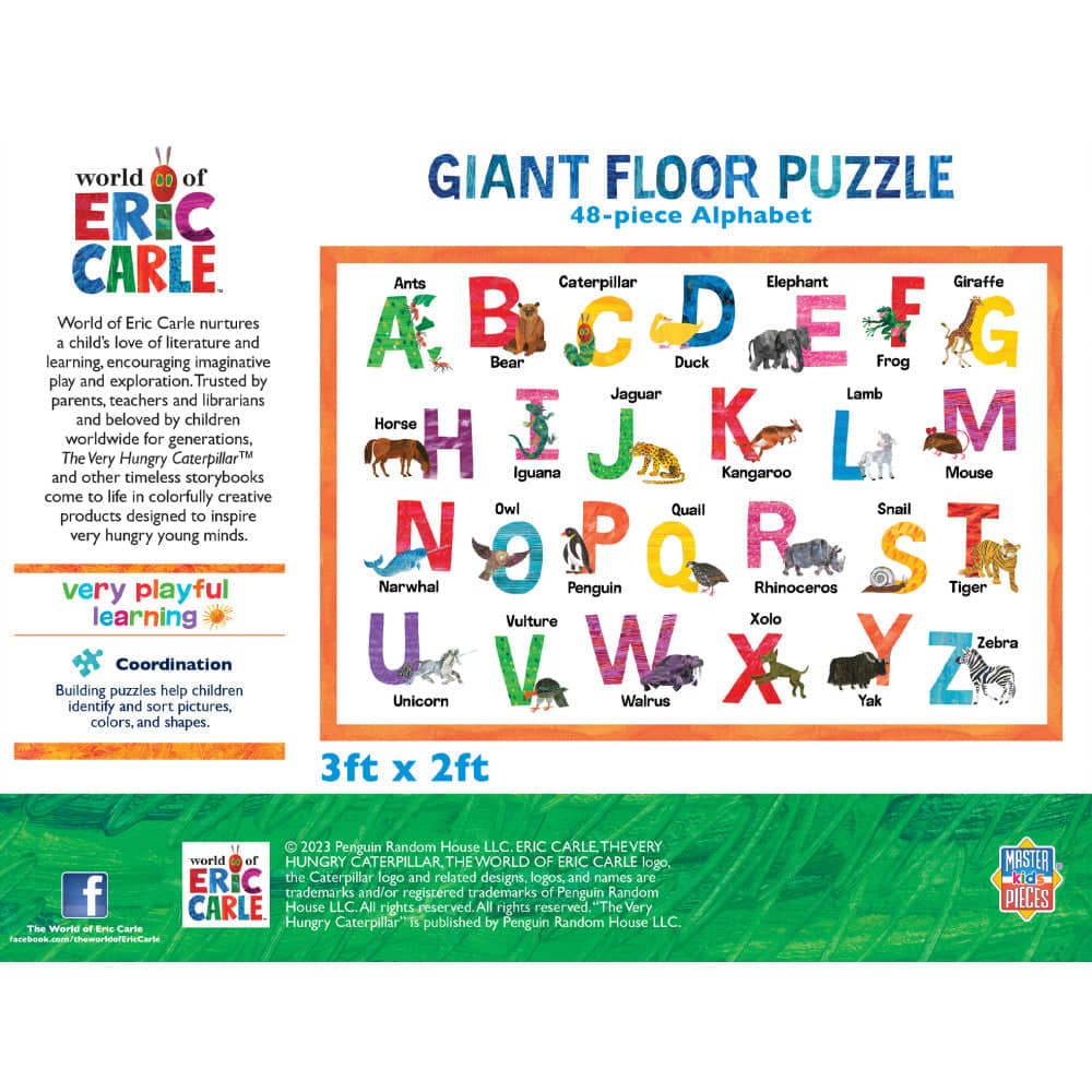 World of Eric Carle - Alphabet 48 Piece Floor Jigsaw Puzzle