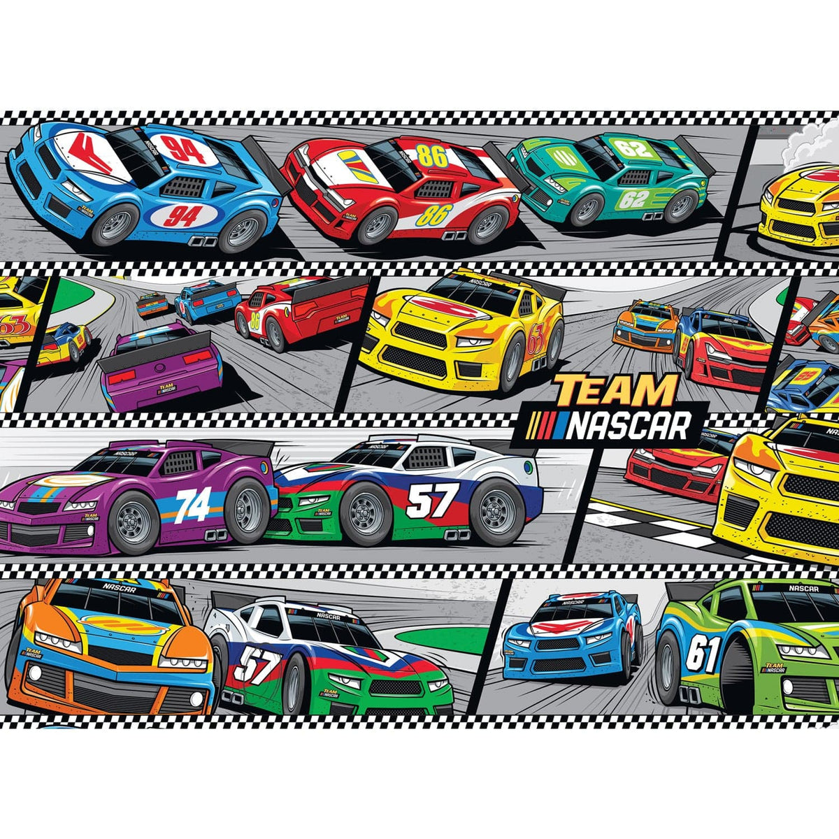 NASCAR - Chasing Checkers 100 Piece Jigsaw Puzzle