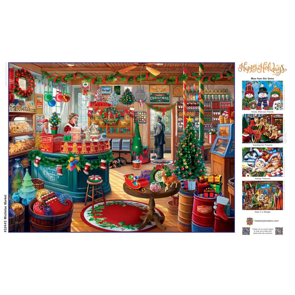 Happy Holidays - Mistletoe Market 300 Piece EZ Grip Jigsaw Puzzle