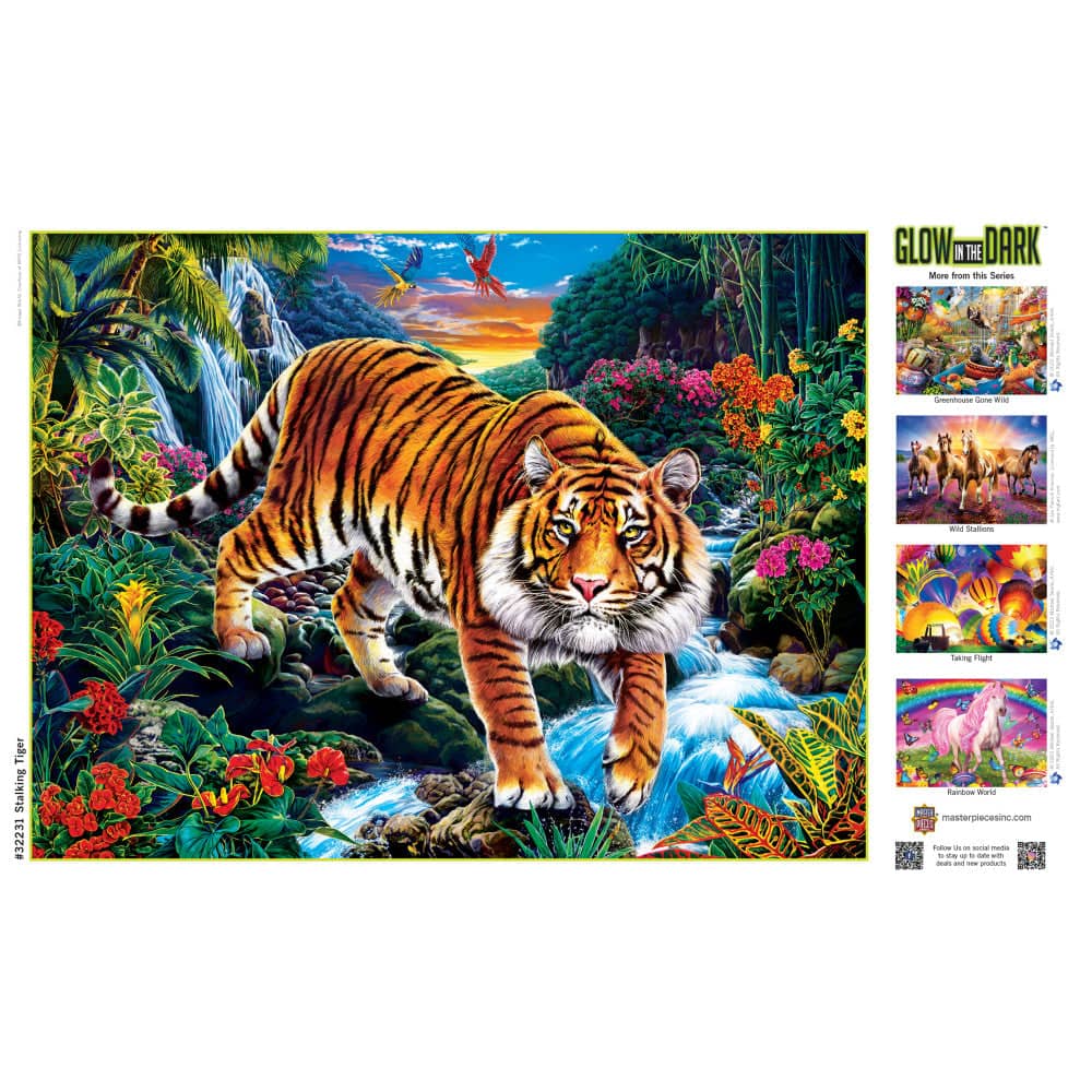 Glow in the Dark - Stalking Tiger 300 Piece EZ Grip Jigsaw Puzzle