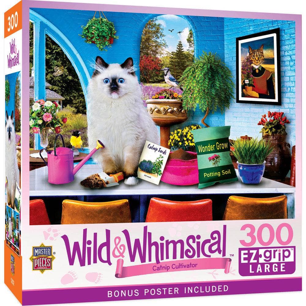 Wild & Whimsical - Catnip Cultivator 300 Piece EZ Grip Jigsaw Puzzle