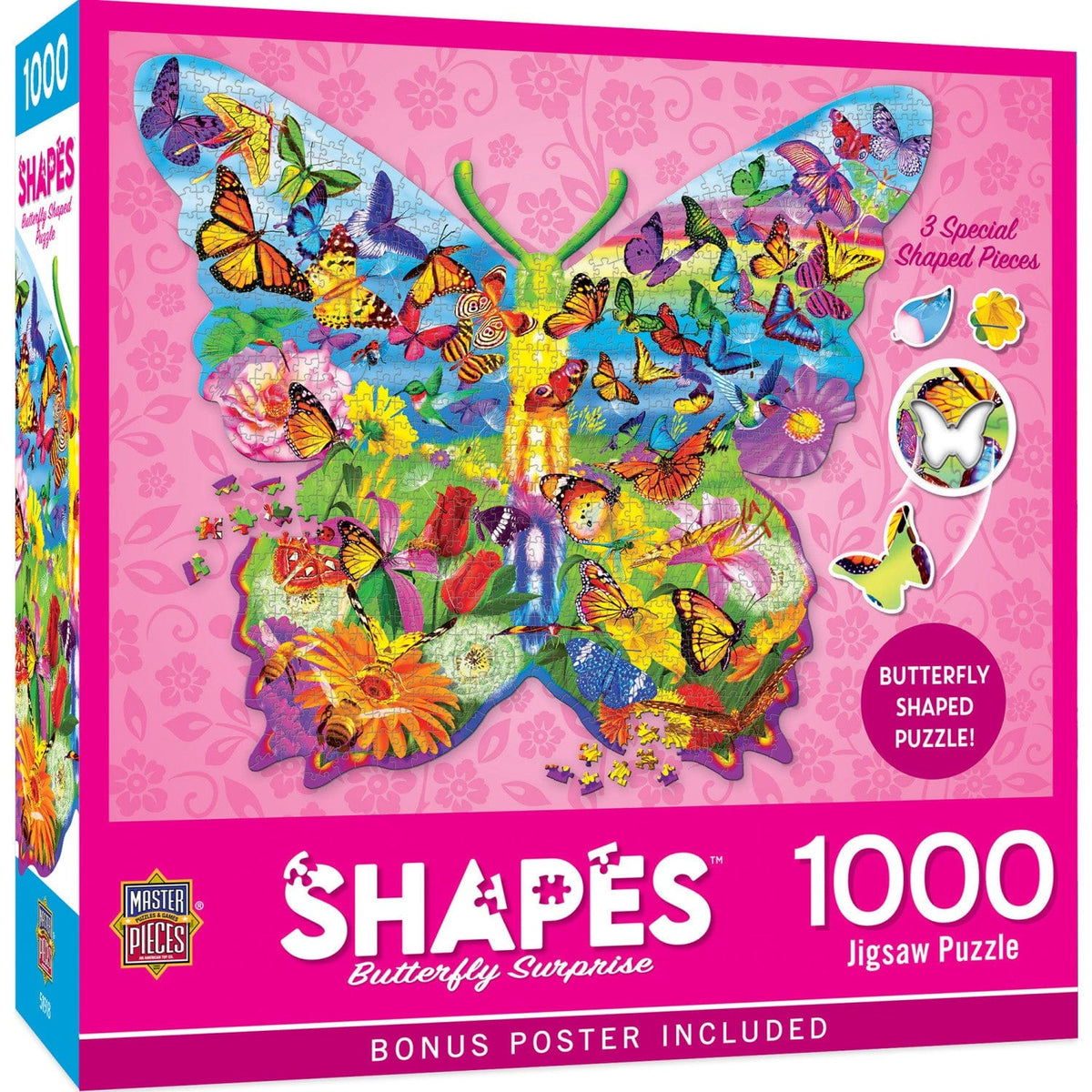 Shapes - Butterfly Surprise 1000 Piece Shaped Jigsaw Puzzle