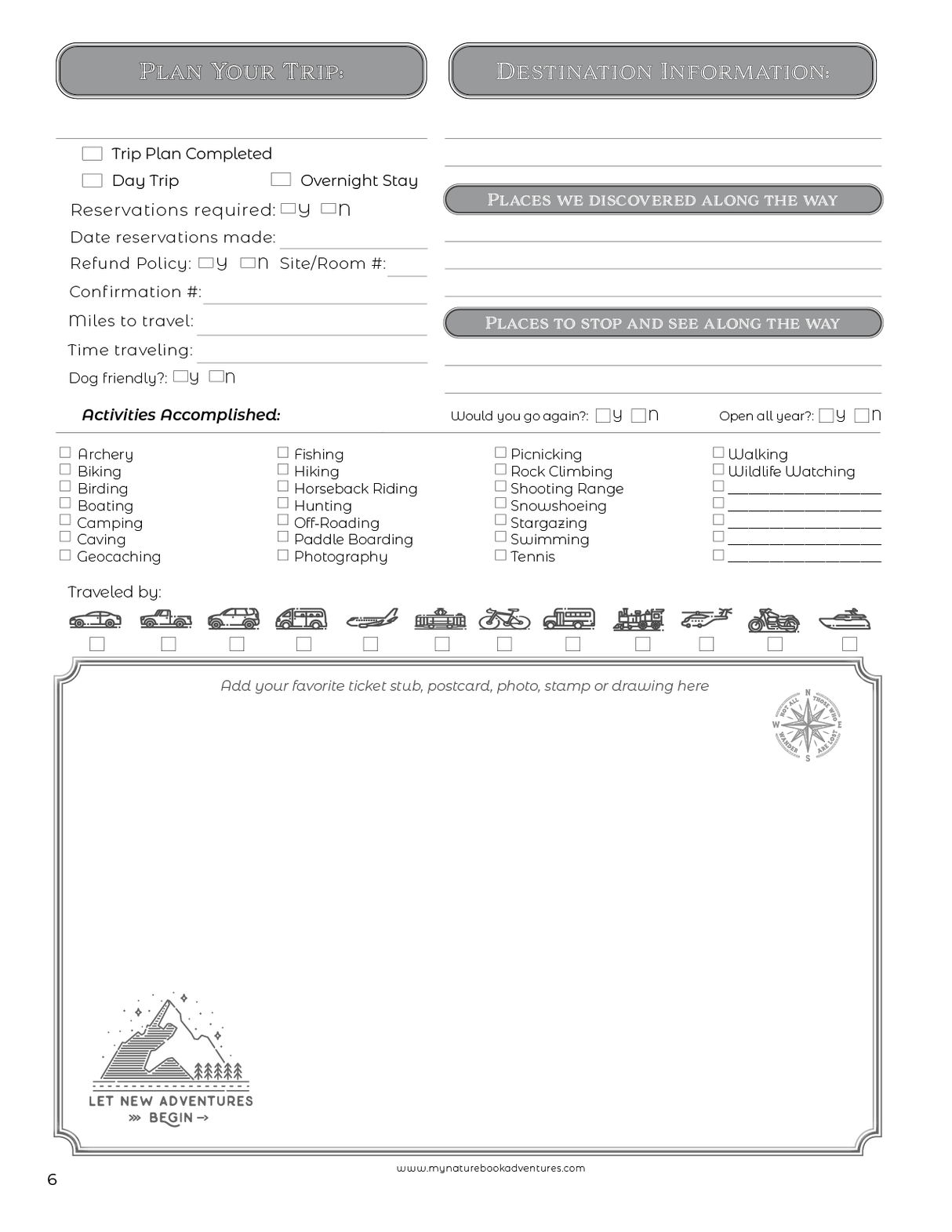 Wisconsin State Parks - Adventure Planning Journal