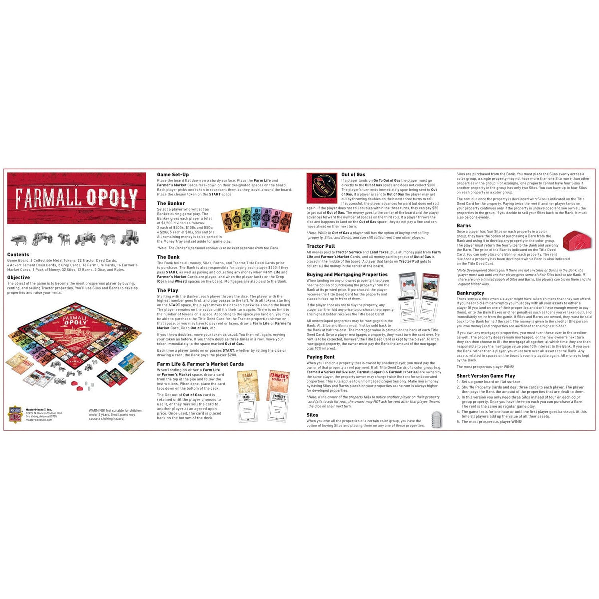 Farmall Opoly Board Game