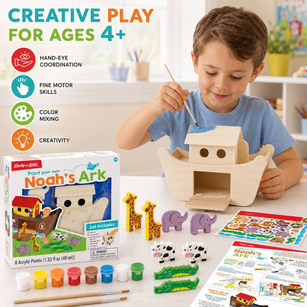 Noah's Ark Wood Craft & Paint Kit