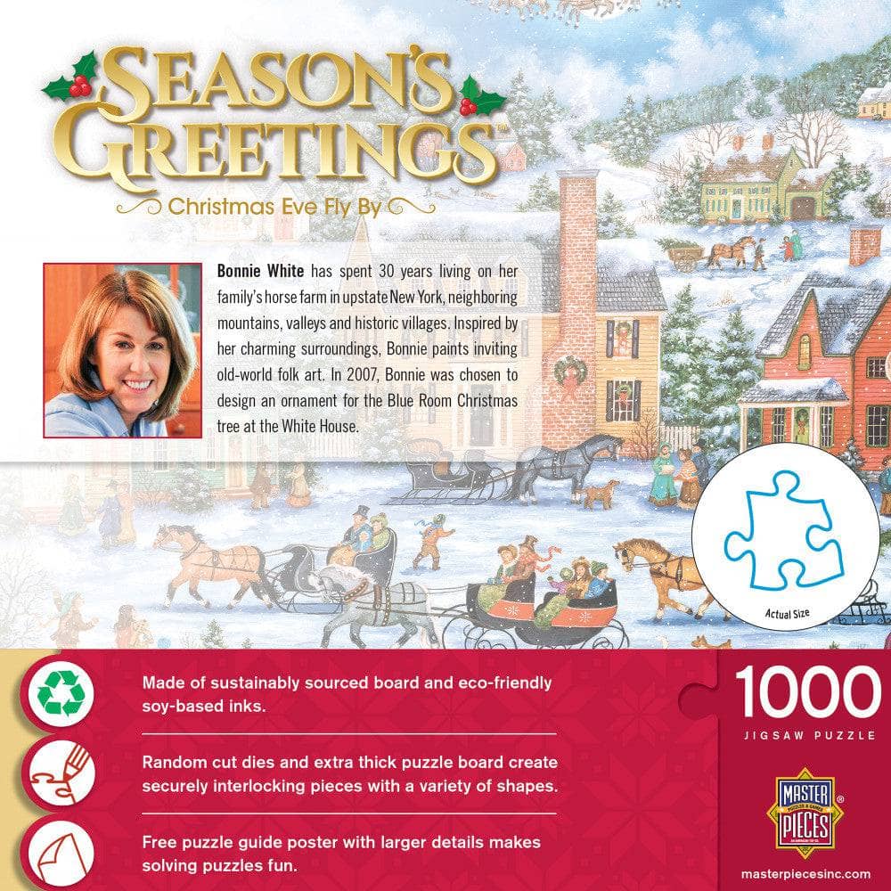 Season's Greetings - Christmas Eve Fly By 1000 Piece Jigsaw Puzzle