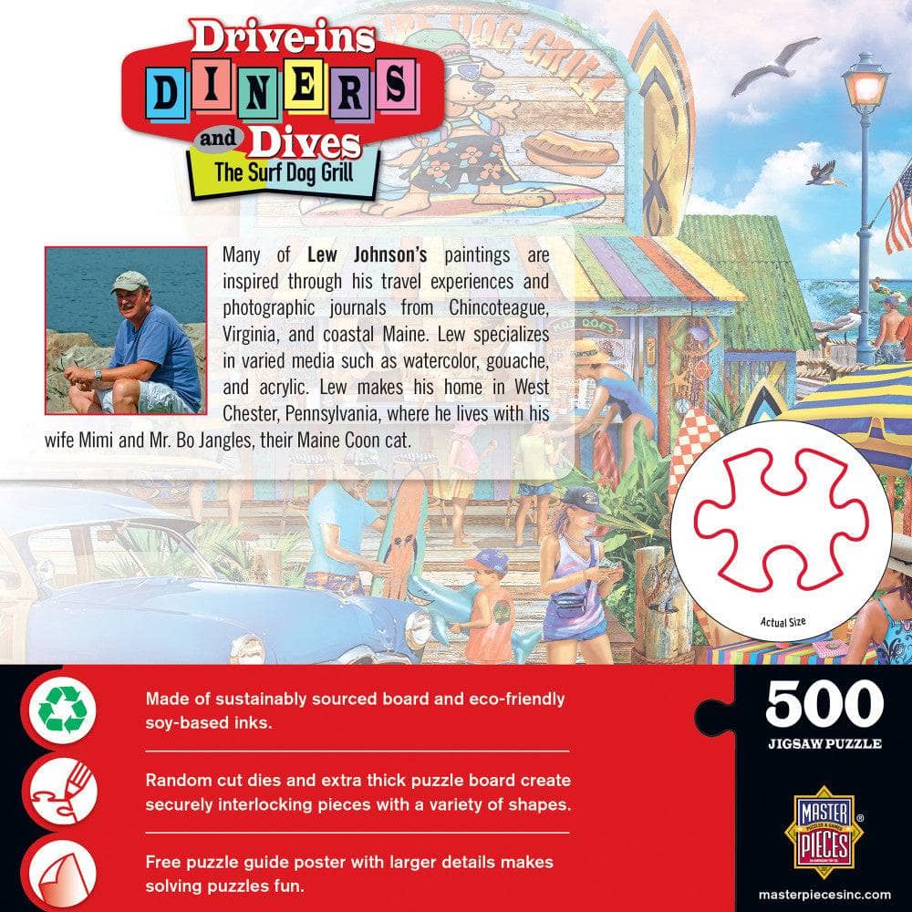 Drive-Ins, Diners & Dives - The Surf Dog Grill 500 Piece Jigsaw Puzzle