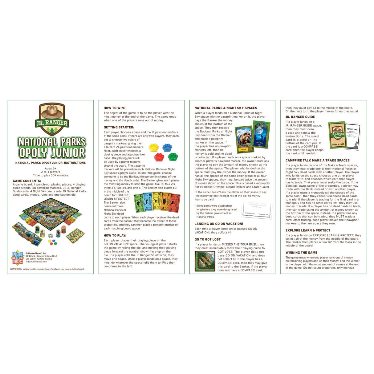 Jr. Ranger - National Parks Opoly Junior Board Game