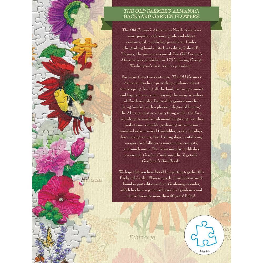 Farmer's Almanac - Backyard Garden Flowers 1000 Piece Jigsaw Puzzle