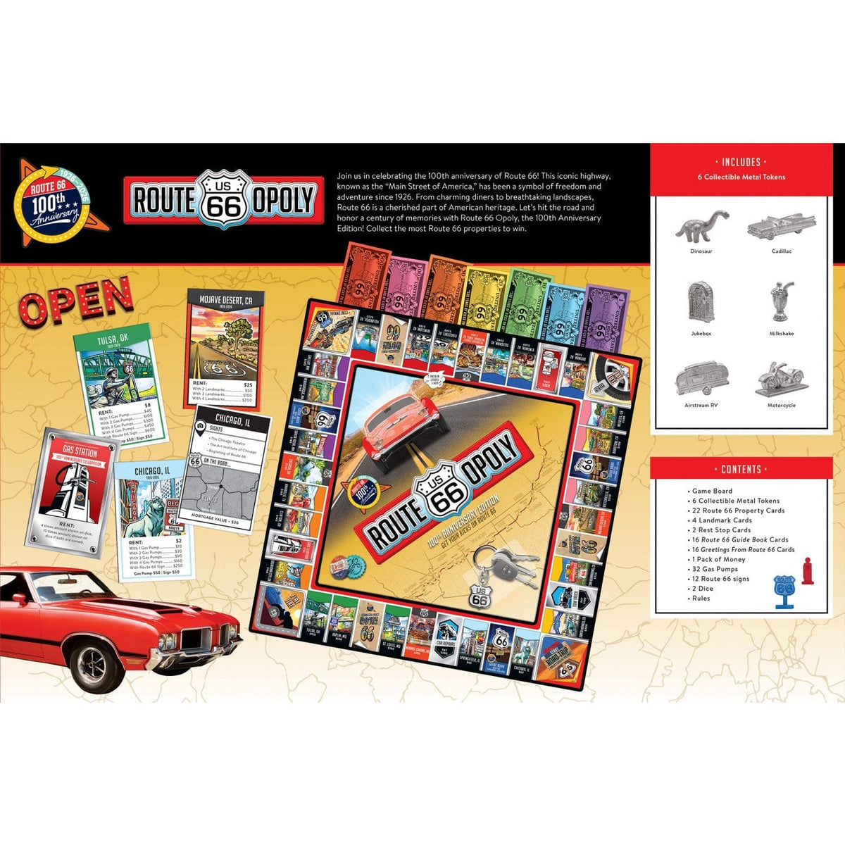 Route 66 Opoly Board Game
