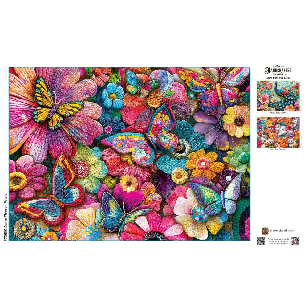 Handcrafted Menagerie - Dance Through Petals 1000 Piece Jigsaw Puzzle