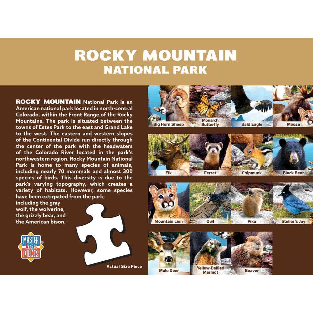 Wildlife of Rocky Mountain National Park - 100 Piece Jigsaw Puzzle