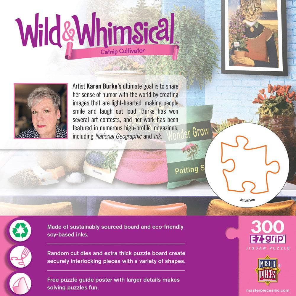 Wild & Whimsical - Catnip Cultivator 300 Piece EZ Grip Jigsaw Puzzle