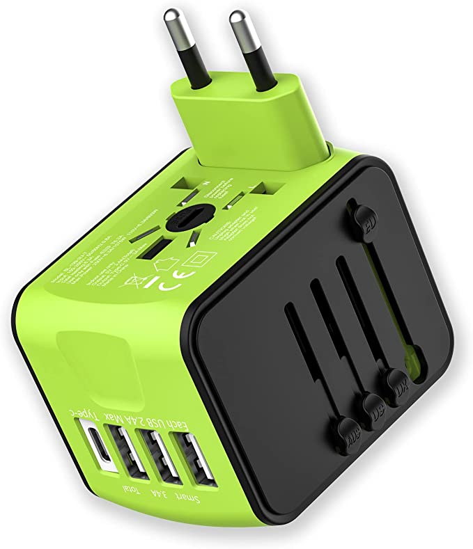 Universal Plug Adapter With 3 USB & 1 Type-C port
