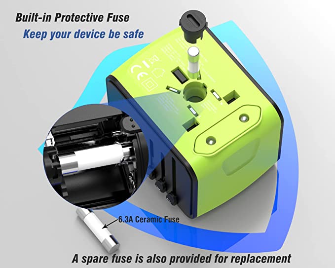 Universal Plug Adapter With 3 USB & 1 Type-C port