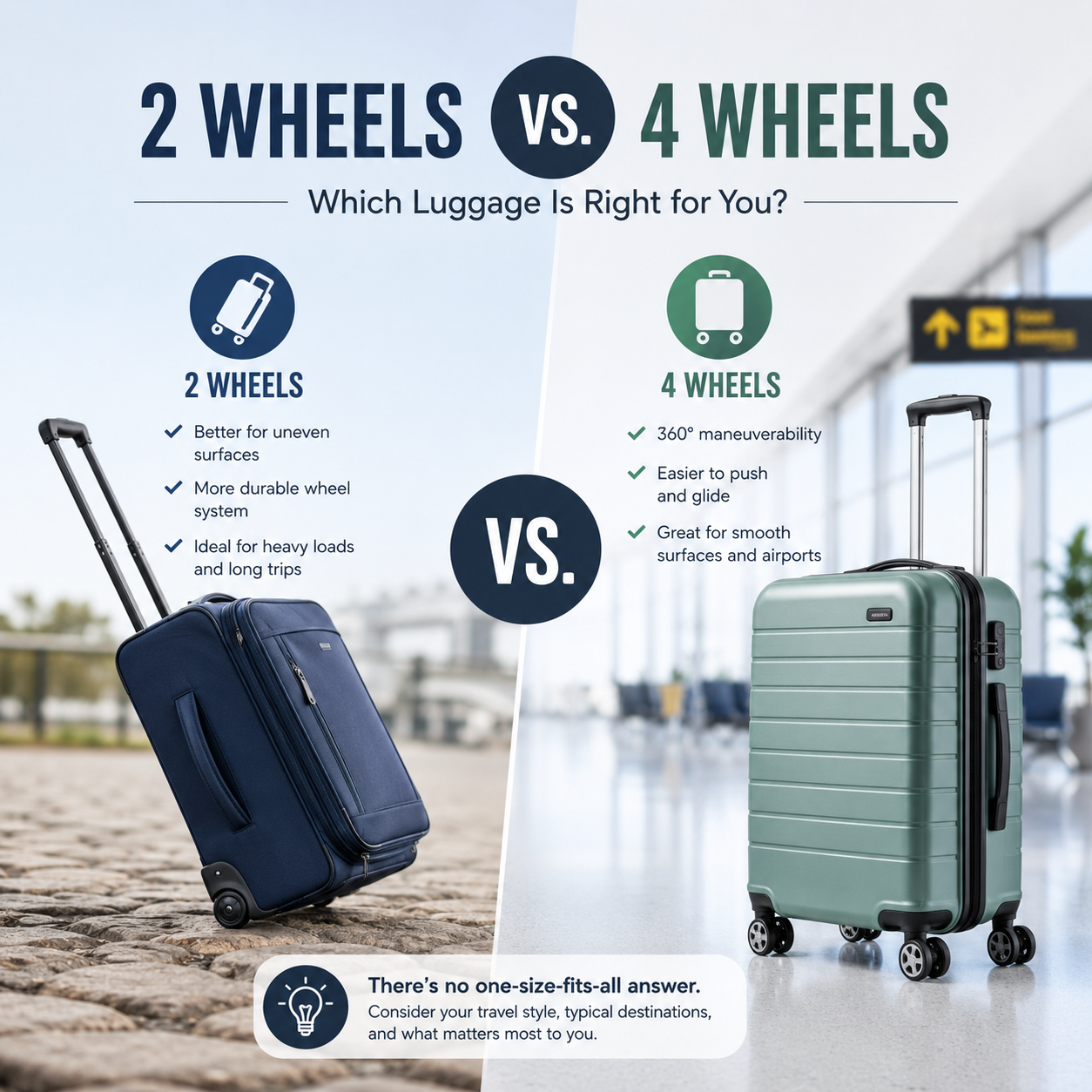 4-Wheel vs 2-Wheel Luggage: Which Should You Choose