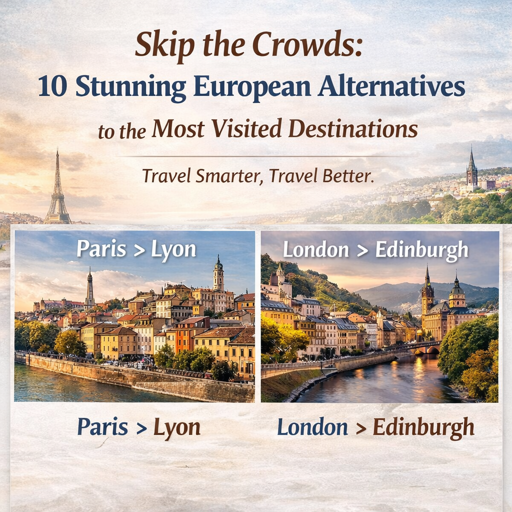 🌍 Skip the Crowds: 10 Stunning European Alternatives to the Most Visited Destinations